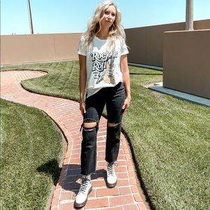 Zutter Women's Rock N' Roll Guitar Graphic T-Shirt